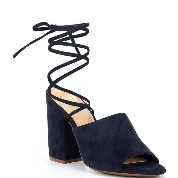 Kat-Kall Ankle Wrap Block Heel Mules - Picture 3 of 6